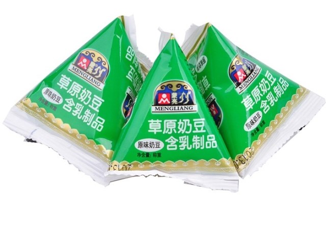 蒙亮三角包奶豆批发  原味、冰激淋
